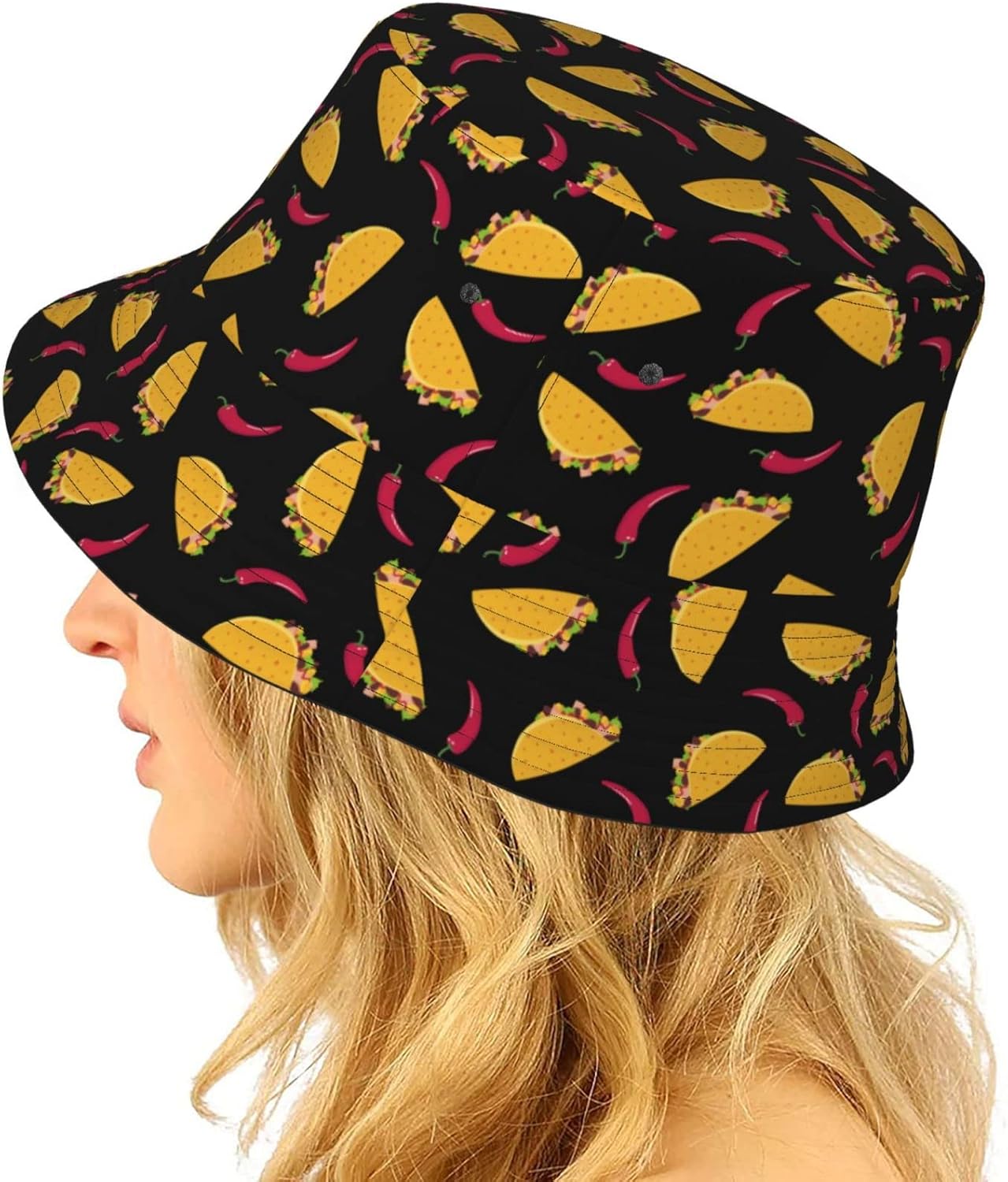 Taco Pepper Mexican Food Bucket Hats Fashion Travel Sun Hat Outdoor Fisherman Hat for Women Men Teens - Image 7