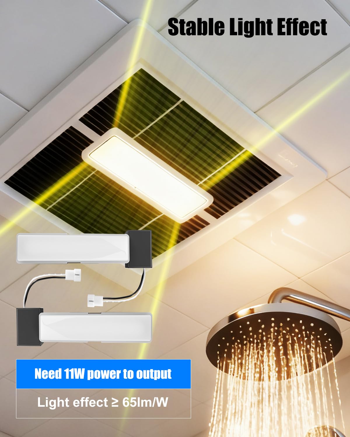 S99271607 LED Light Module Fit for Broan-NuTone AE110L-A AE110SL-A AE50110DCL-A AE50110DCSL-A AE80BL-A AE80L-A AE80SL-A AEN110L-A, Soft-Glowing LED Light Module for Bathroom Fans 2-PCS