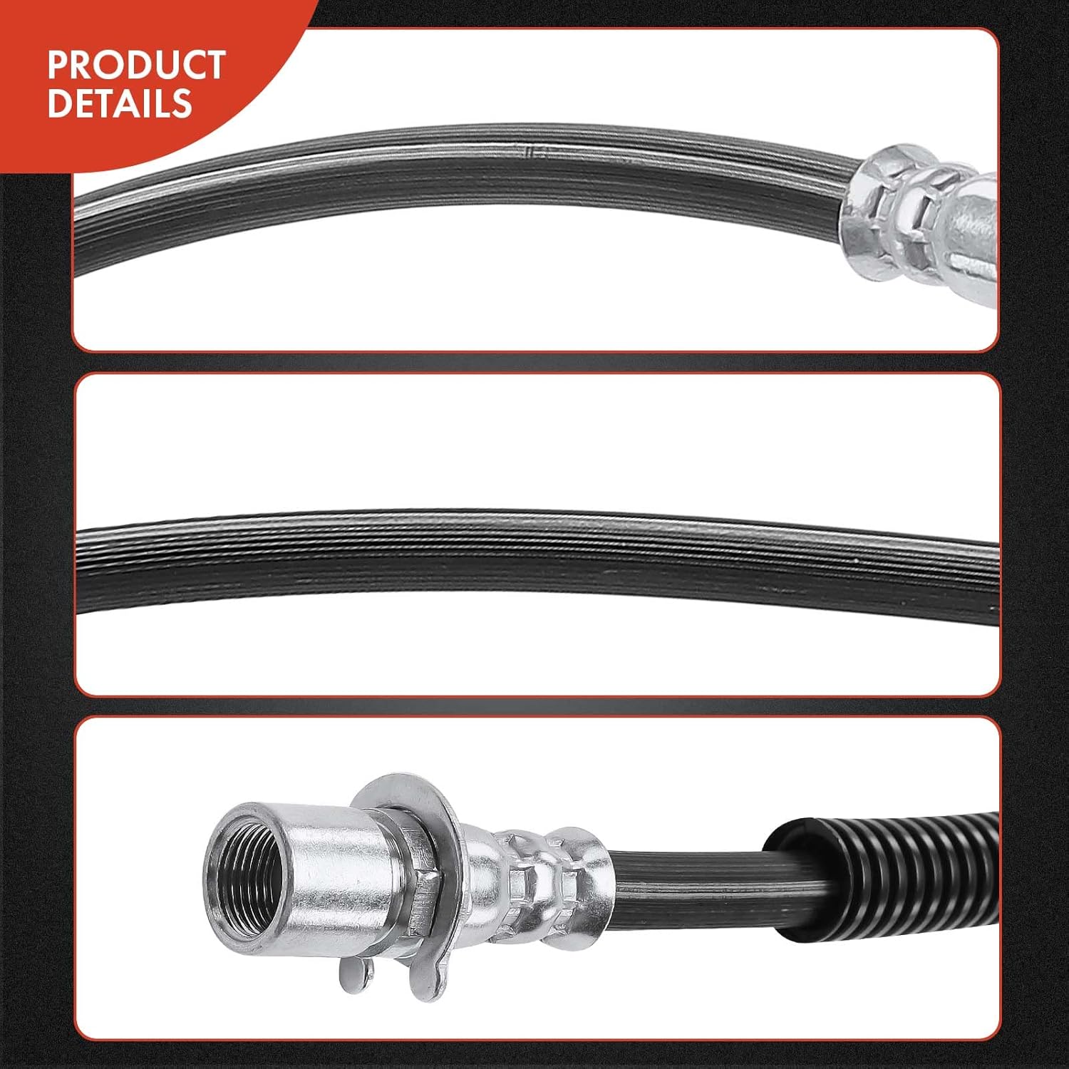 A-Premium Front Passenger Brake Hydraulic Hose Compatible with Chevrolet Silverado 2500/3500 07-10, Suburban 2500 07-13 & GMC Sierra 2500/3500 HD, Yukon XL 2500 & Hummer H2