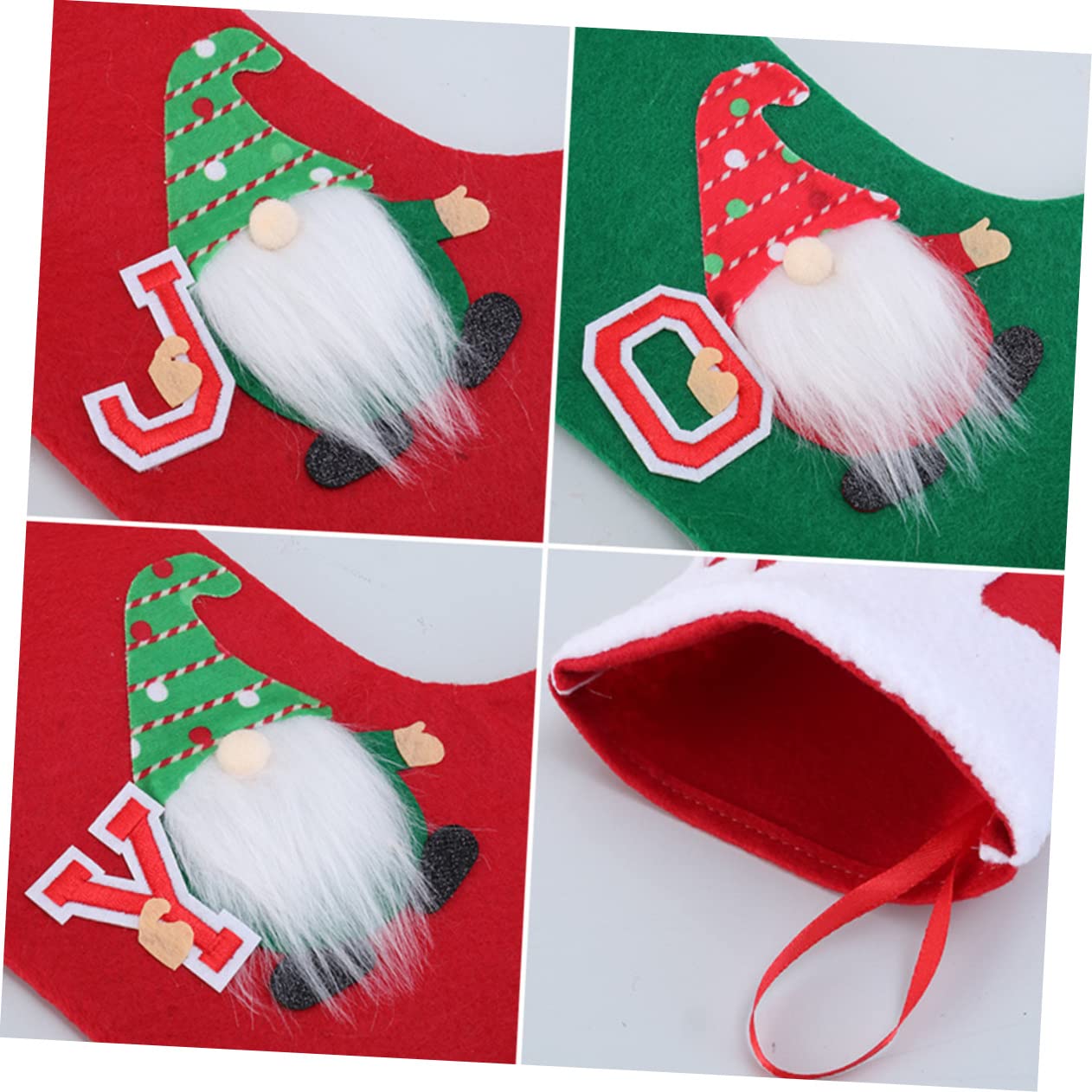 Cabilock 4 Sätze Gesichtsloser Weihnachtsstrumpf Weihnachtsfilzstrümpfe Weihnachtsvorrat Weihnachten Ornamente Urlaub Schöner Weihnachtsstrumpf Weihnachtsdekoration Vlies 3 Stück * 4