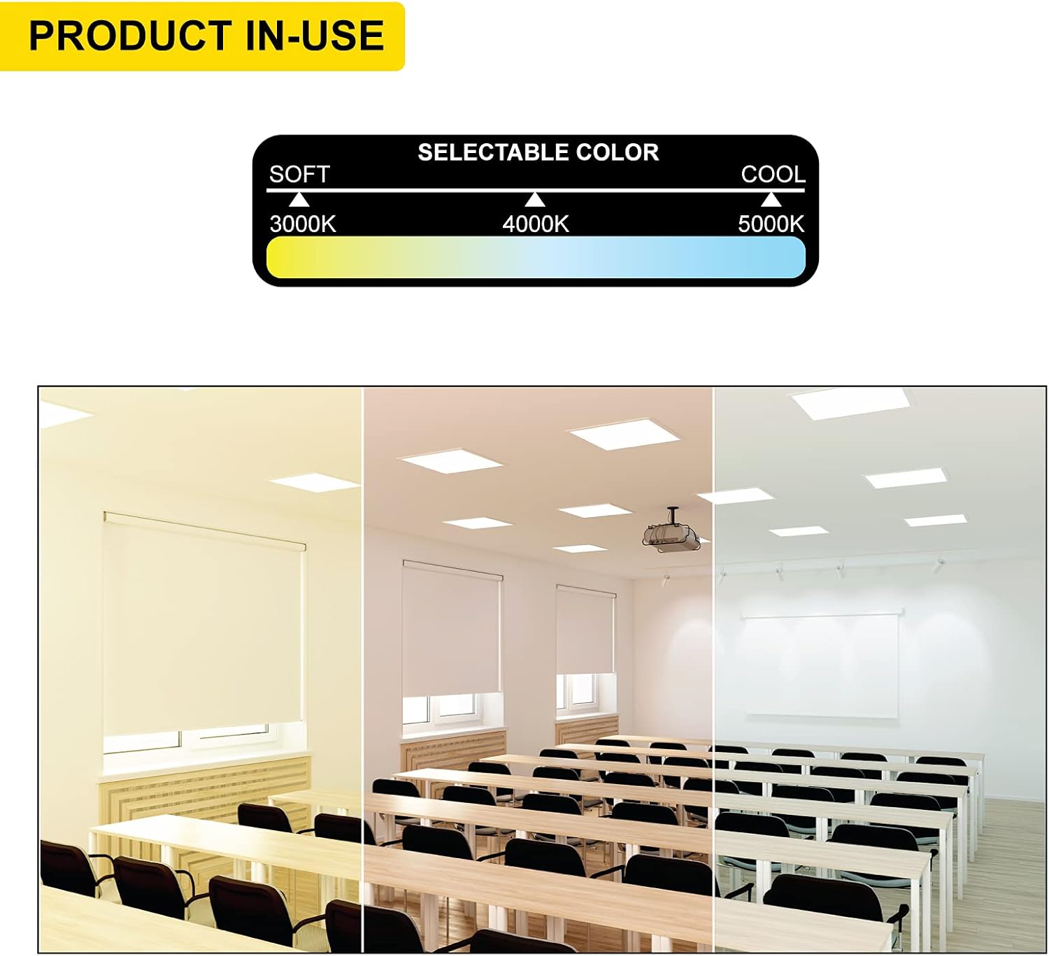 Gеt Dіѕсоunt оƒƒеr NUWATT (4 Pack) 2x2 FT Surface Mount LED Panel Light Dimmable & 3 Color Selectable 3000K/4000K/5000K - 40W 24x24 Inch LED Flush Mount Ceiling Light 1 inch Profile, 120-277V, ETL Listed