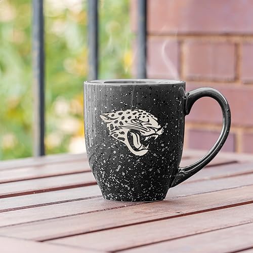 Miniatura 87 de Rico Industries, NFL Football - Taza de café de 16 oz de cerámica moteada, grabada con láser y de color de los equipos de fútbol americano de la NFL