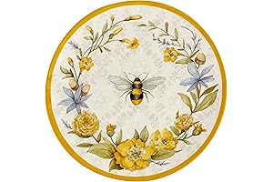 Certified International Bee Sweet 11 Inches Melamine Dinner Plate, Set of 6
