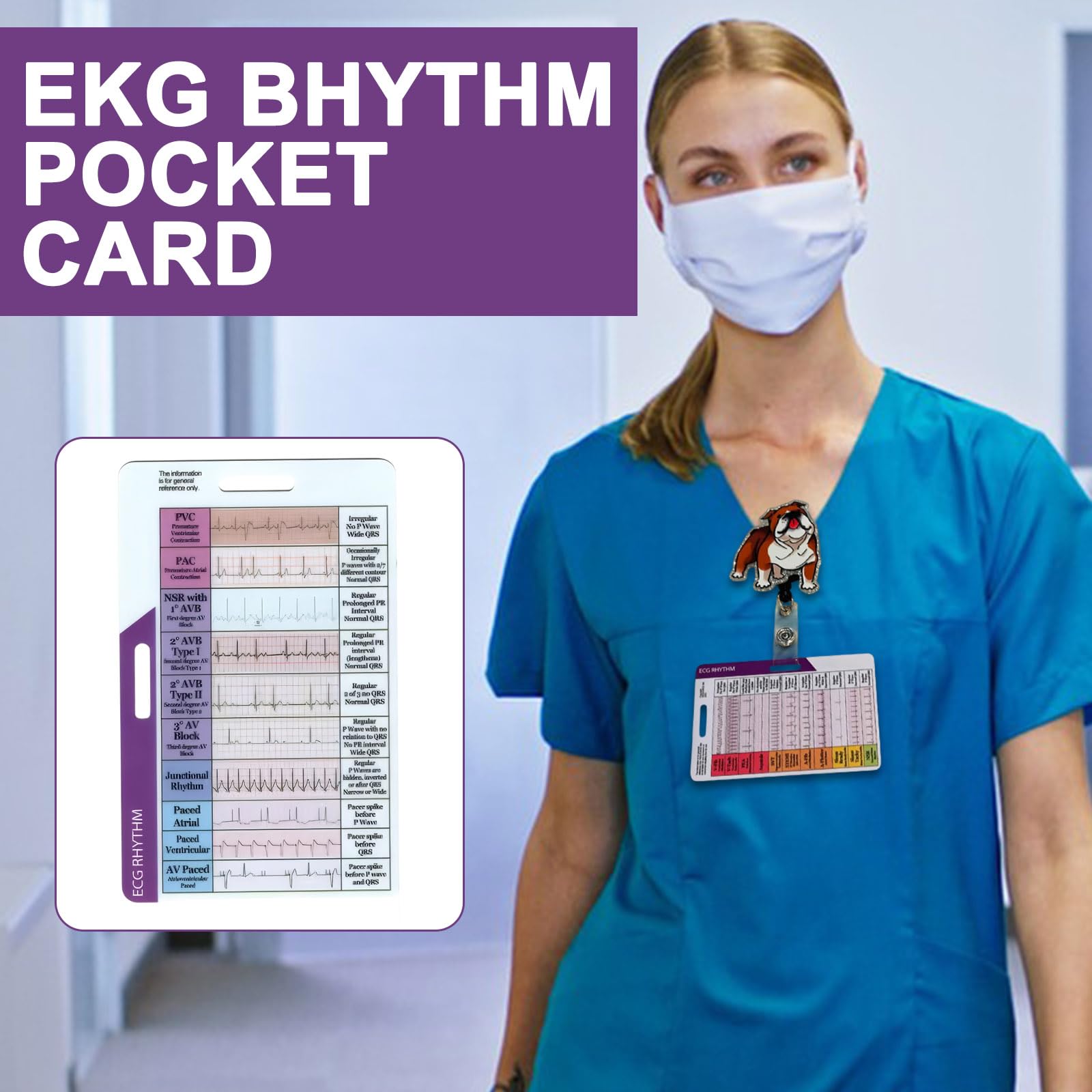 Ecg Ruler 7 Step, Transparent Ecg Pocket Card UK for ECG/EKG ...