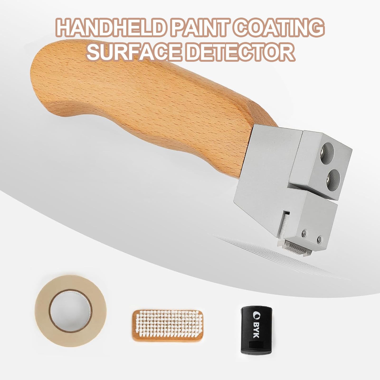 Tester przyczepności do cięcia krzyżowego, ręczny wykrywacz powierzchni lakieru, 6 zębów, ostrze 2 mm, mini szkło powiększające, zestaw testera cięcia krzyżowego do wykończenia natryskowego