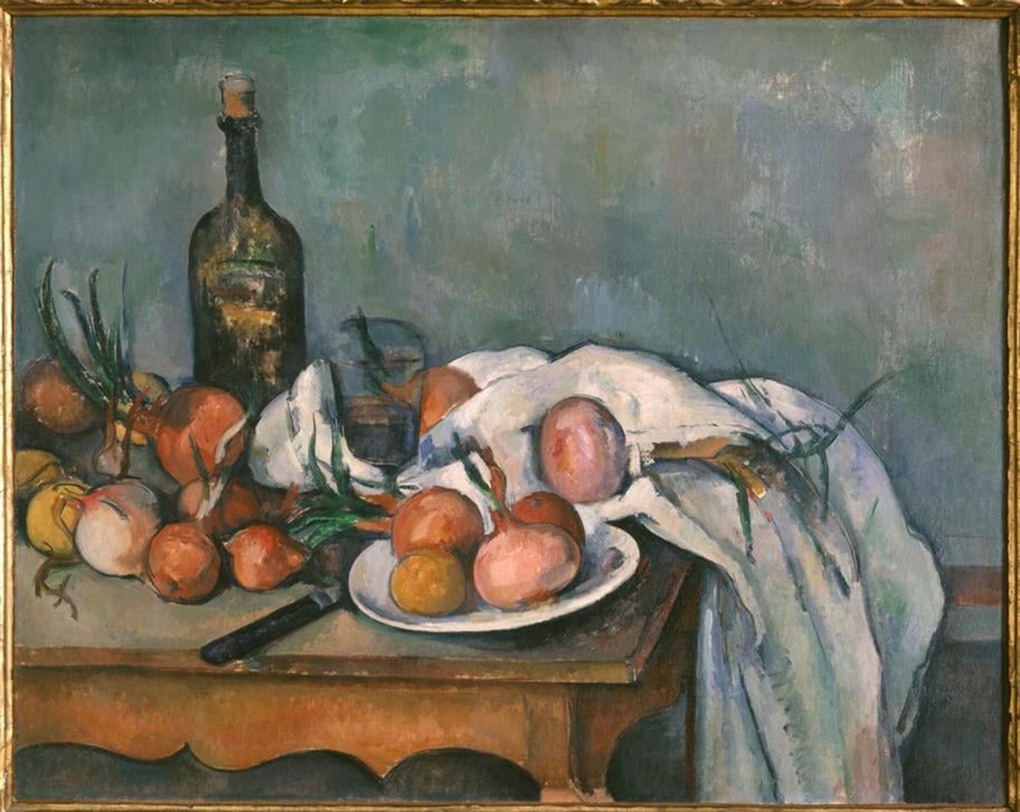 POSTERIIk Vintage Classic Picture Landscape Artwork Still Life with Onions by Paul Cézanne Portrait Canvas Painting for Office Home Decor 60x90cm