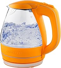 OVENTE Electric Kettle, 1.5L Borosilicate Glass Countertop Water Heater and Boiler for Coffee or Tea, BPA-Free, Auto Shut-...