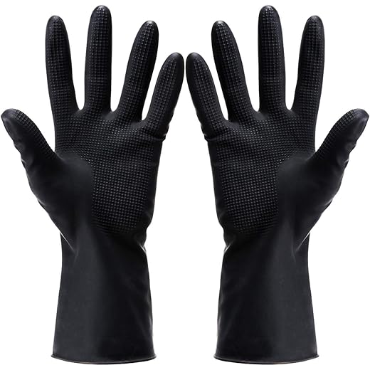 Heavy Duty Hair Dye Gloves Black Large