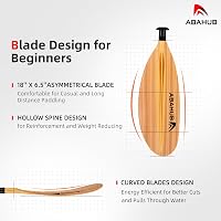 Abahub Kajak Evező 218-241 cm Alumínium Tengely Dupla Lapát Fekete/Fehér/Piros/Kék/Zöld/Narancs/Sárga 3