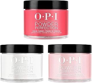 OPI Powder Perfection Iconic Shades Tio Bundle | Funny Bunny + Bubble Bath + Big Apple Red