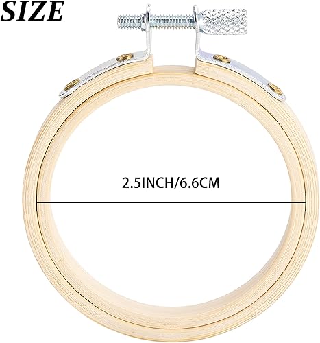 Miniatura 3 de Caydo 10 mini aros de bordado de 2.5 pulgadas, aro de punto de cruz para bordado, costura práctica y decoración de Navidad