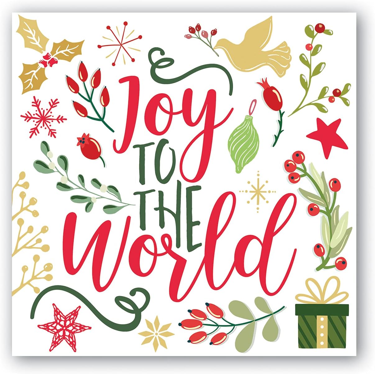 Michel Design WorksCocktail Napkins, Joy to the World
