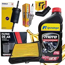 Kit Titan/Fan 160 Troca de Óleo Filtros Vela Ngk Moto Revisão Completa