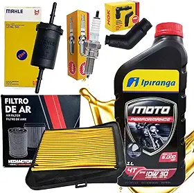 Kit Titan/Fan 160 Troca de Óleo Filtros Vela Ngk Moto Revisão Completa