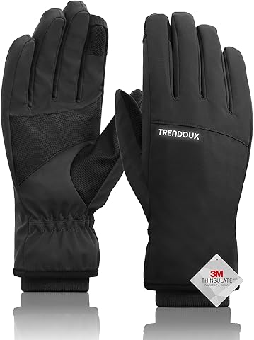 TRENDOUX Guantes Tactiles Termicos Invierno: Impermeables Antideslizante Antiviento Anti Frio, Guantes Hombre Mujer de Polar Nieve para Ski Esqui Snowboard Ciclismo Conducir Movil Running Deporte