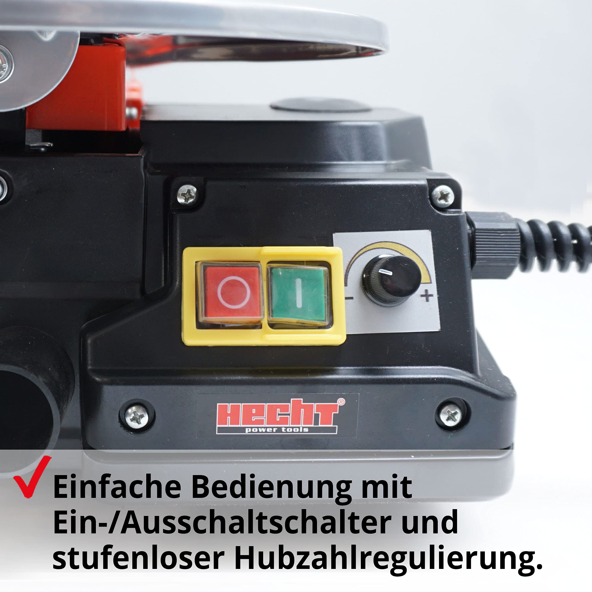 HECHT Scie à chantourner électrique 120 W, lame 127 mm, serrage rapide, table réglable 45°