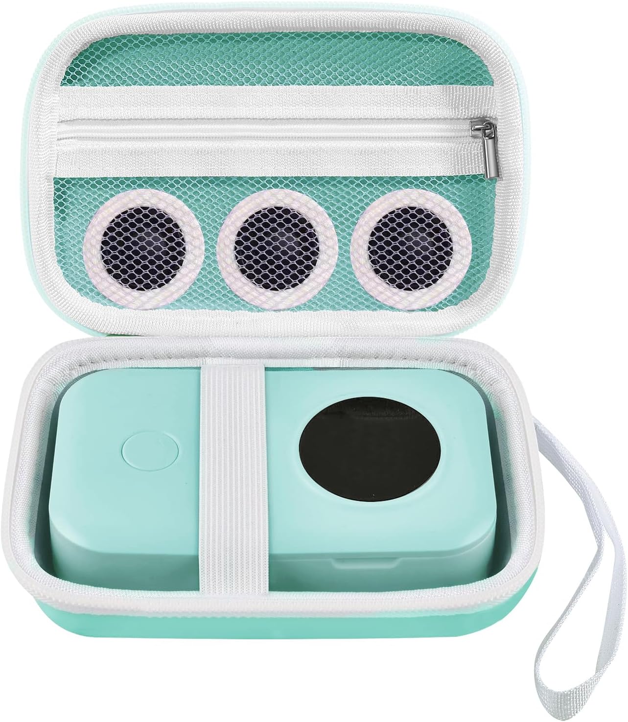 D30 Label Maker Case Green Compatible with Phomemo D30 D35 Label Maker, for NIIMBOT D11 D110, for JADENS D110, Case Easily Storage and Carry, Easily Store Your Printer, Tape, USB Line (Green)