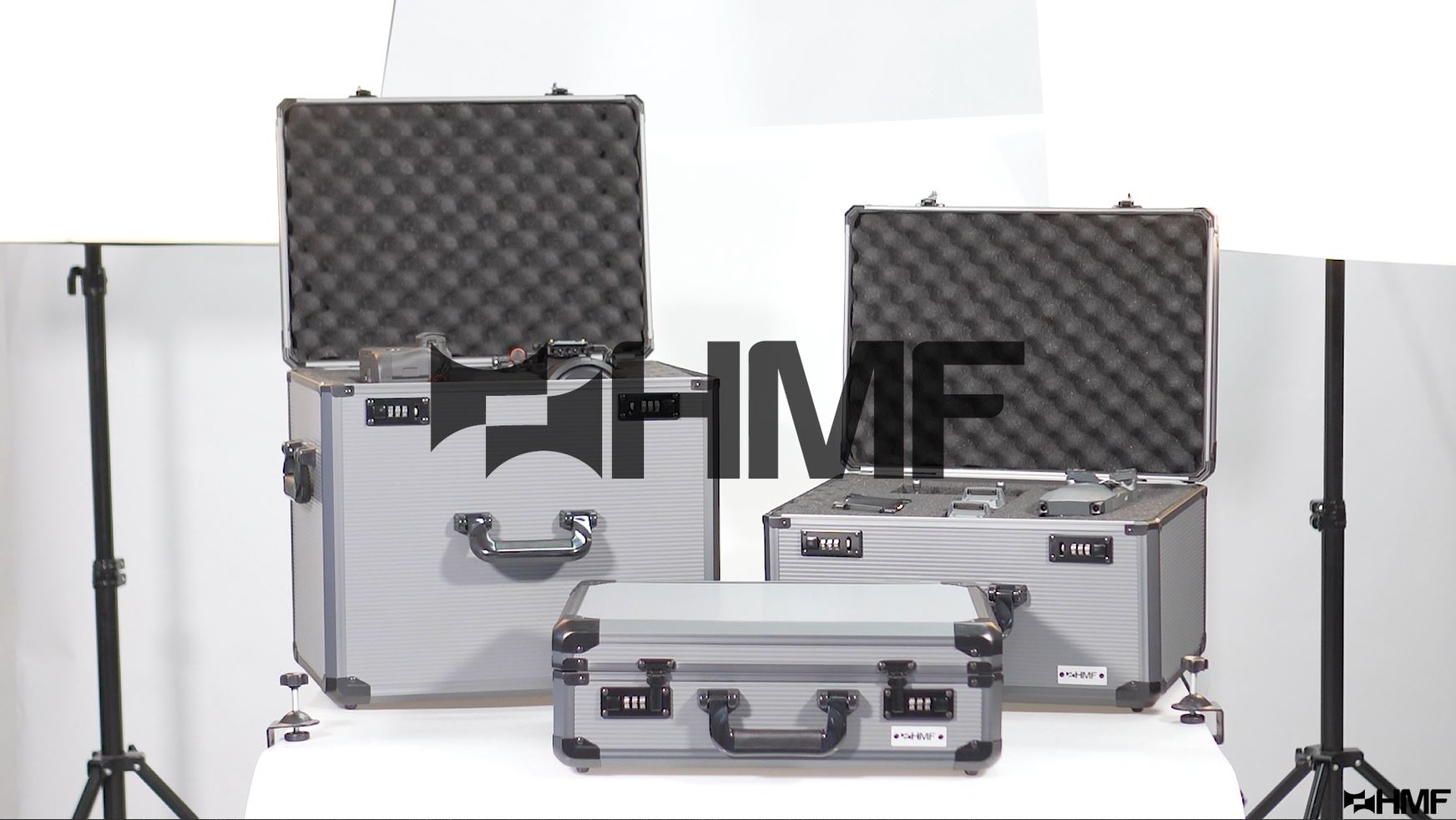Valise De Transport HMF En Aluminium - Boîte De Rangement Robuste 41x33x36 Cm | Idéale Pour Outils, Photo, Pansage Cheval