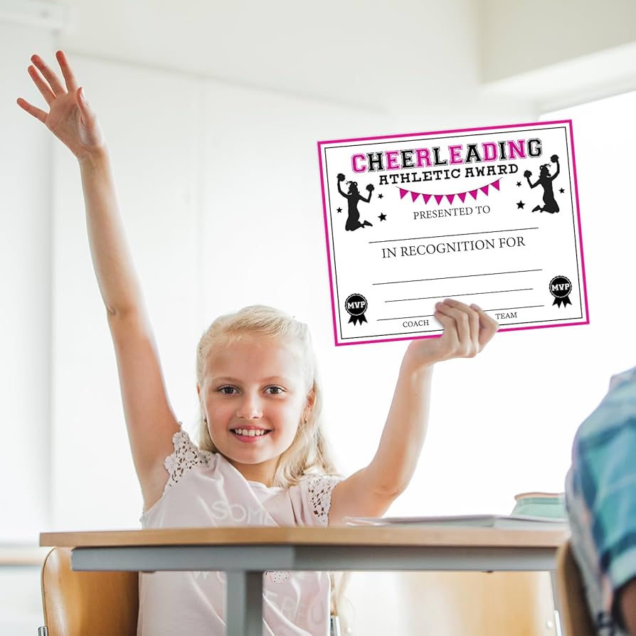 amazon-com-25-cheerleading-certificate-of-achievement-cheerleading-award-certificates-cheerleading-recognition-certificate-for-kid-teen-adult-student-cheerleading-competition-certificate-8-x-10-fs226-office-products