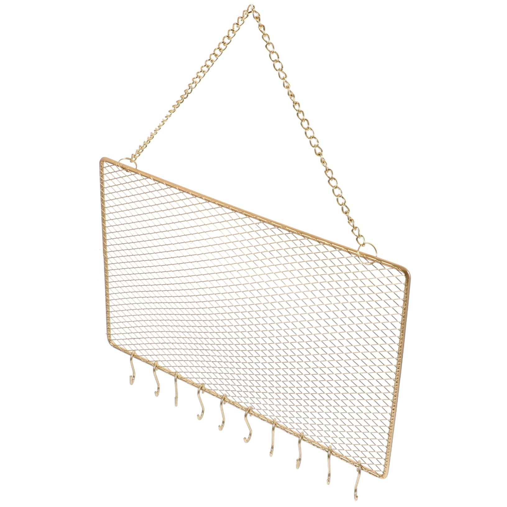 PRETYZOOM Wall Mounted Jewelry Organizer Space Efficient Hanging Jewelry Holder for Necklaces Bracelets and Earrings Sturdy Metal Design Stylish Wall Jewelry Display for Apartments