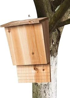 Large Outdoor Bat Houses | Bat Nesting Box Weatherproof | Weatherproof Screwed Shelter Untreated Bat House Nesting Box For Summer And Winter Quarters