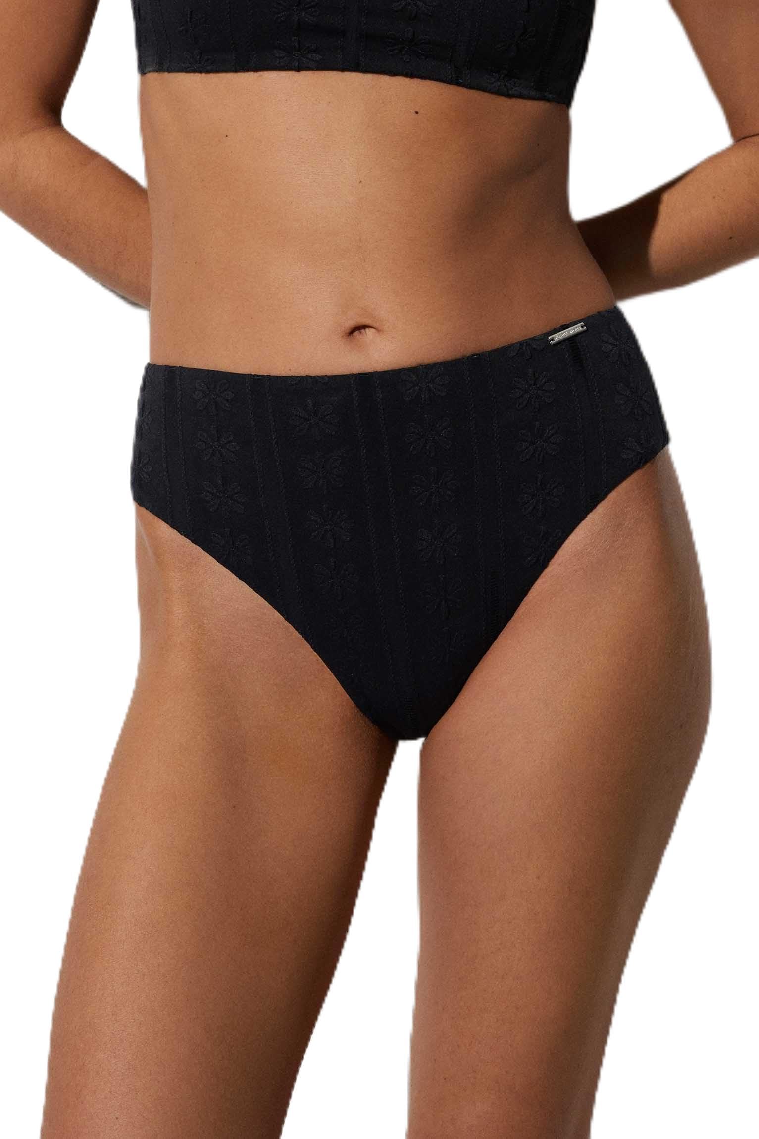 YSABEL MORA Braga Bikini Alta con Tejido Texturizado Floral Azul