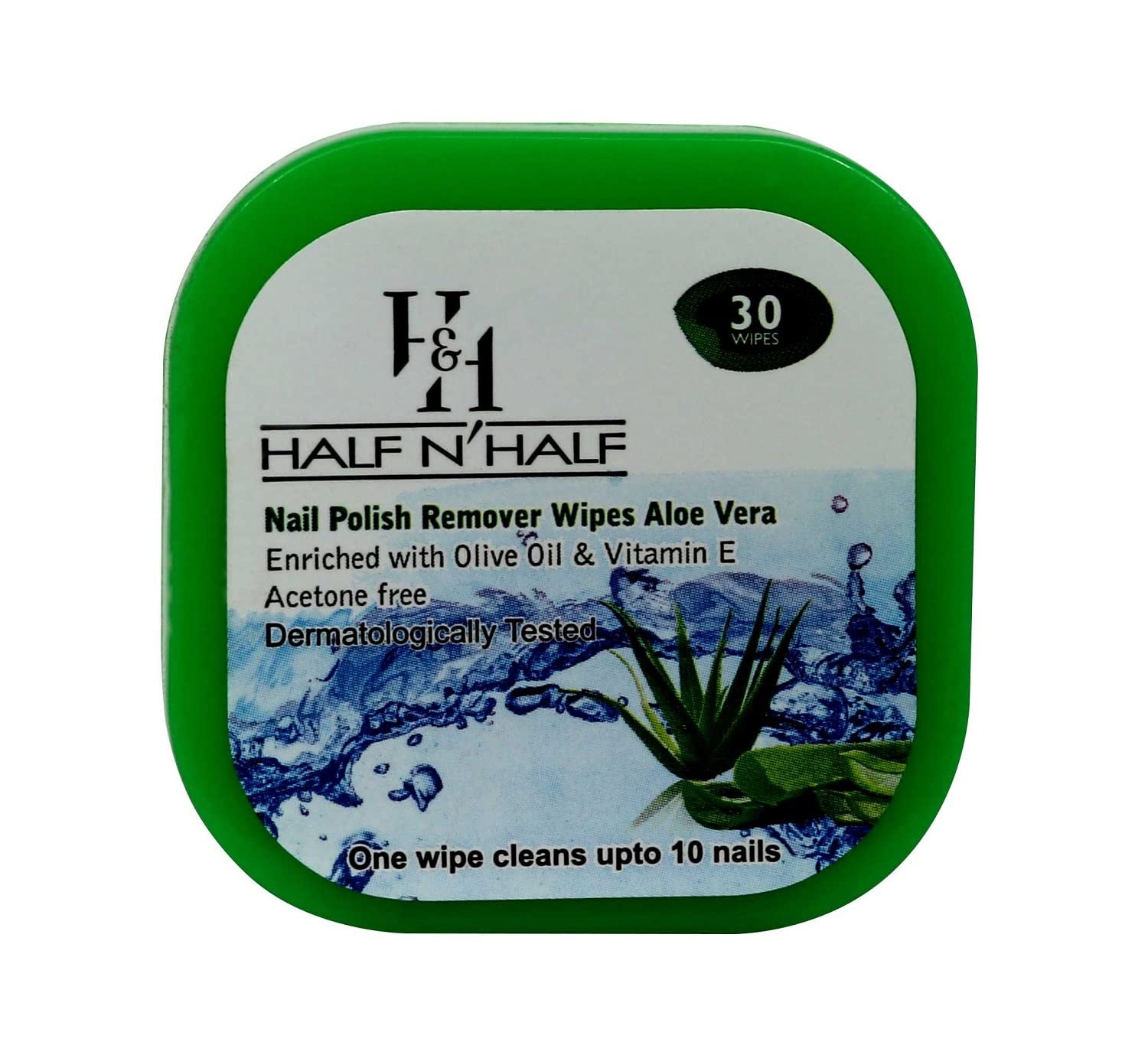 Half N Half Nail Polish Remover Wipes, Aloe Vera (30Pcs Each Box) Pack of 3-picture-10