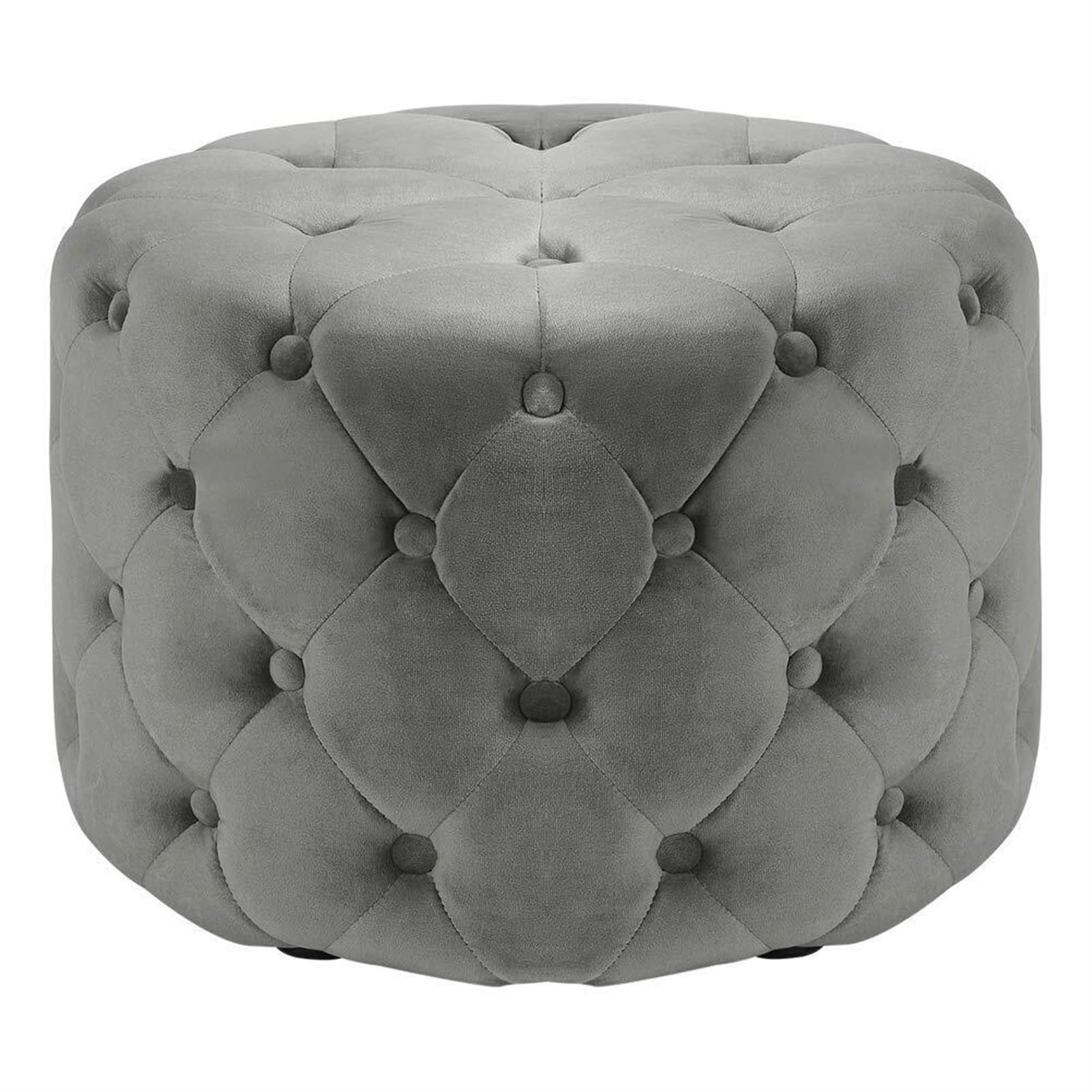 Chaise tabouret d'extrémité de lit en tissu gris pour optimiser la chambre