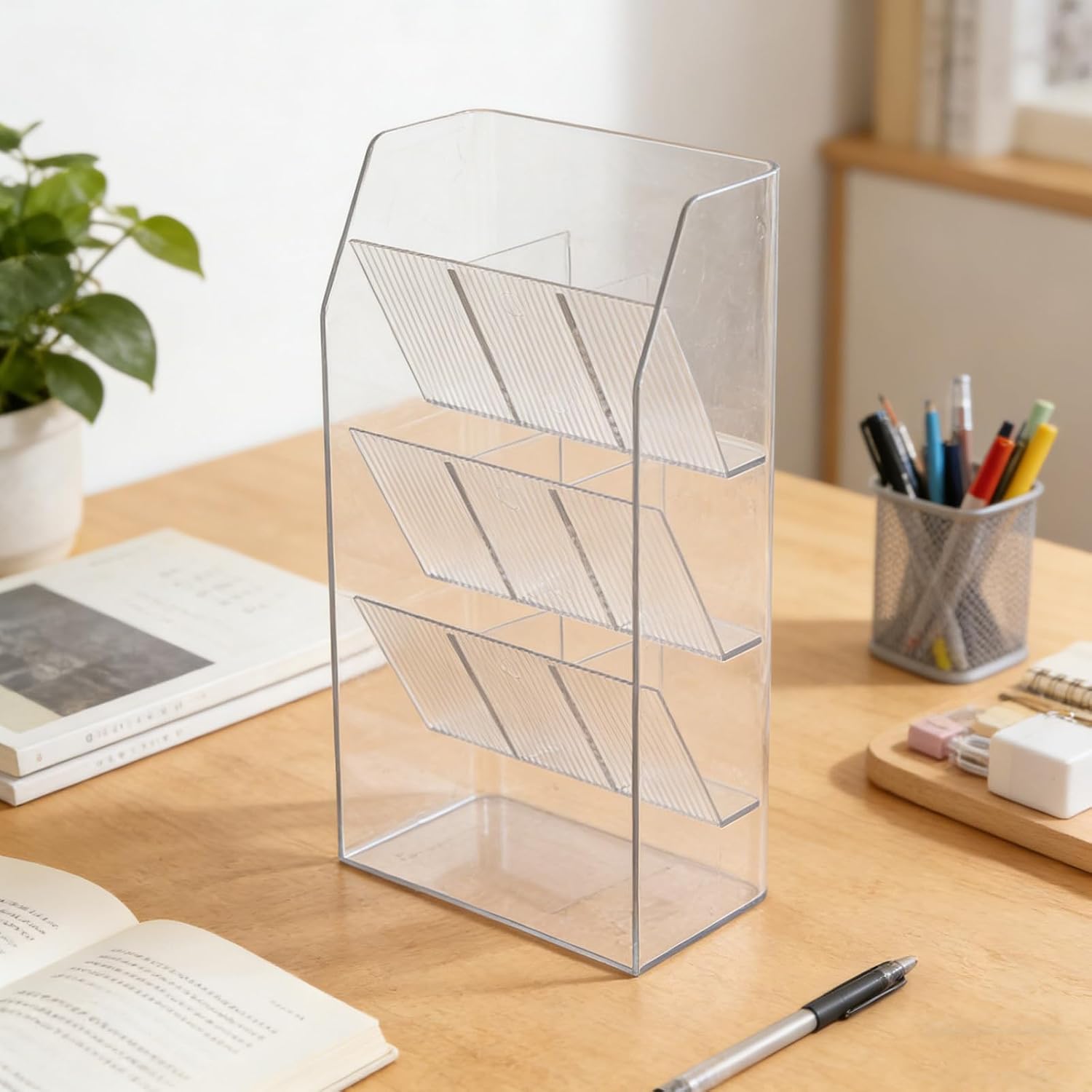 Straw Storage Container: Acrylic Straws Dispenser Organizer Holder - 3 Layer Horizontal Or Vertical Placement - Reusable Cupboard Home Kitchen Organizations