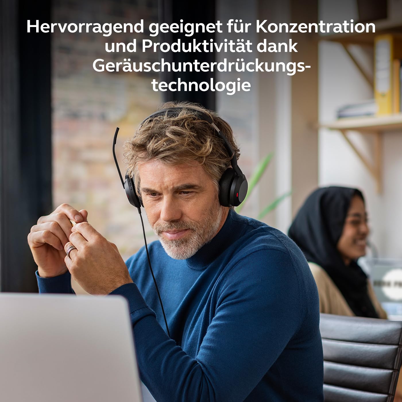 Jabra Evolve2 50 - USB-A/USB-C - schnurgebundenes Dual Headset Zertifiziert für Microsoft Teams