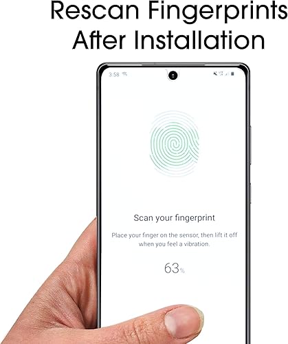 Miniatura 5 de amFilm Protector de pantalla Ultra Glass para Galaxy Note 20 (paquete de 2) con aplicación de gel UV, vidrio templado, compatible con escáner de