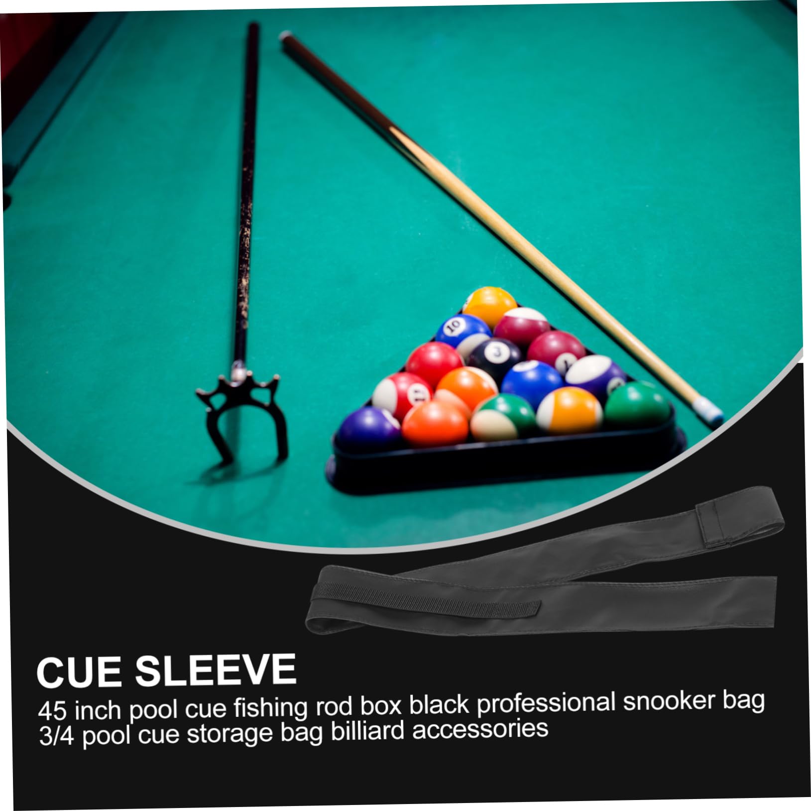 KICHOUSE PU Leather Pool Stick Pouch Durable Billiard Cue Case for Ball and Ball Stylish Design Essential Billiard Cue Accessory for Storage and Transport