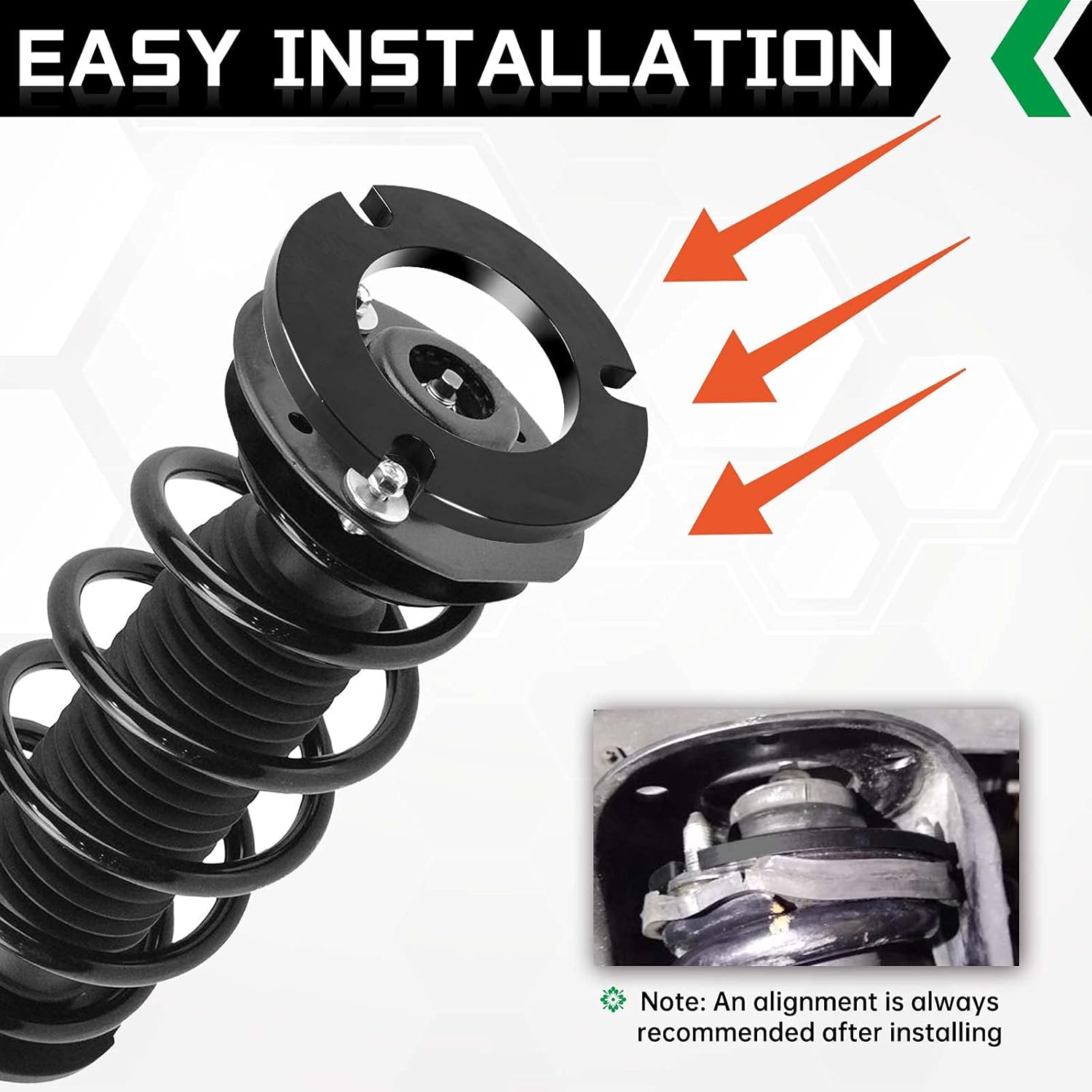 OTUAYAUTO 0.5" Front Strut Spacers - Replacement for 2005-2023 Toyota Tacoma Suspension Level Kit(2pcs)