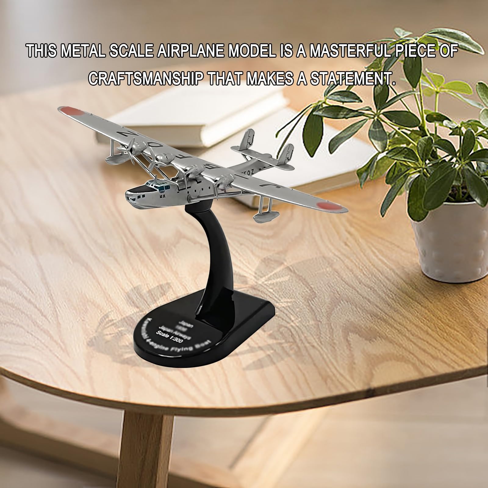 1:300 Japan Airlines J-BFOZ Modello di aeroplano in lega di metallo pressofuso con espositore, nessuna colla richiesta, da collezione for gli appassionati di aviazione, perfetto espositore