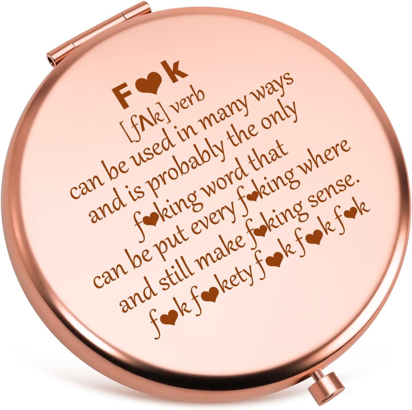 Funny Sarcastic Gifts for Women Compact Mirror Funny Sayings Gift Novelty Humorous Gifts for Boss Employee Coworkers Adult Friendship Christmas Birthday New Year Gift Funny Quote Folding Makeup Mirror