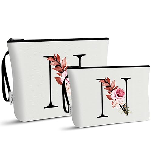 Vista 271 de Vavabox A-Z - Bolsa de maquillaje personalizada, regalos de cumpleaños para mujeres y madres, regalos para mejores amigas, bolsa de cosméticos