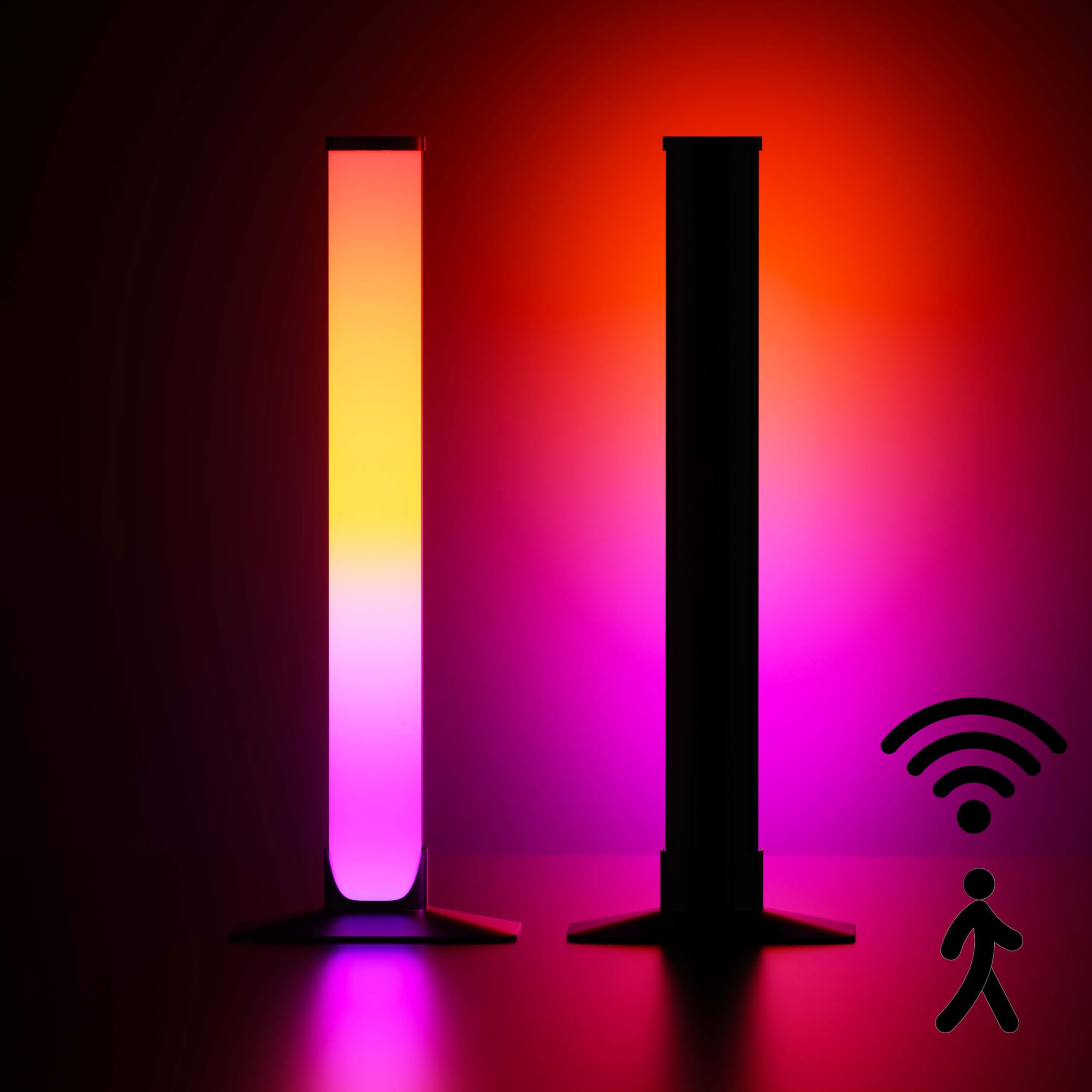 Towisituati LED Light Bar, Sensor Lights Indoors 2PCS Motion Activated RGB Lights with Auto Shut-Off Timer, USB Gaming TV Led