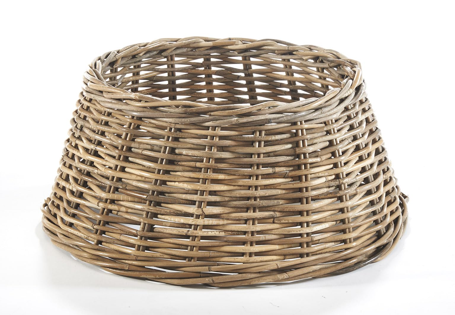 Kobolo Baumkragen Weihnachtsbaum Rock Ständer aus Rattan Kubu Grey