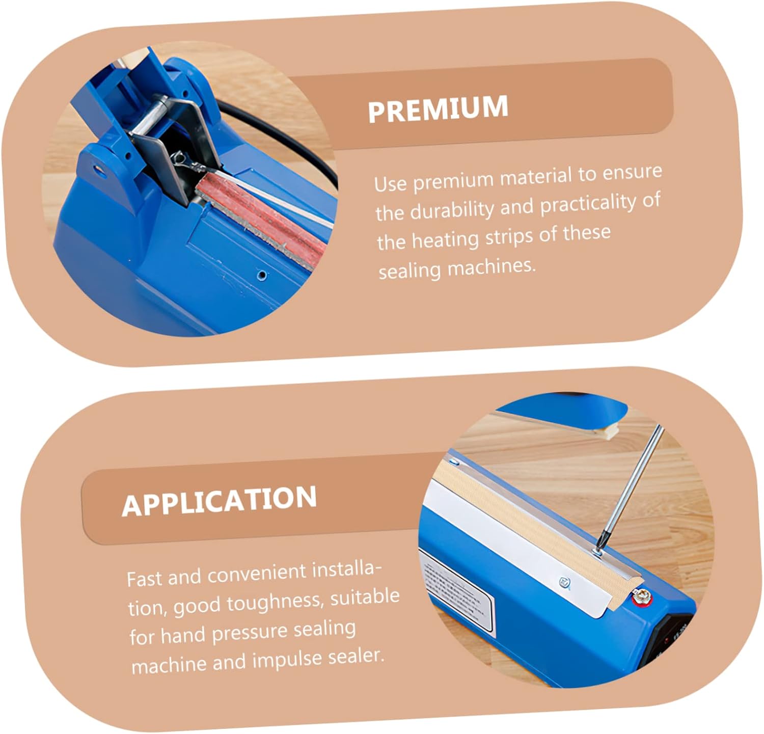 Ciieeo 30pcs Impulse Sealer Heating Elements Replacement Strips for Hand Sealers High Temperature Wire for Food Bag Sealing Compatible