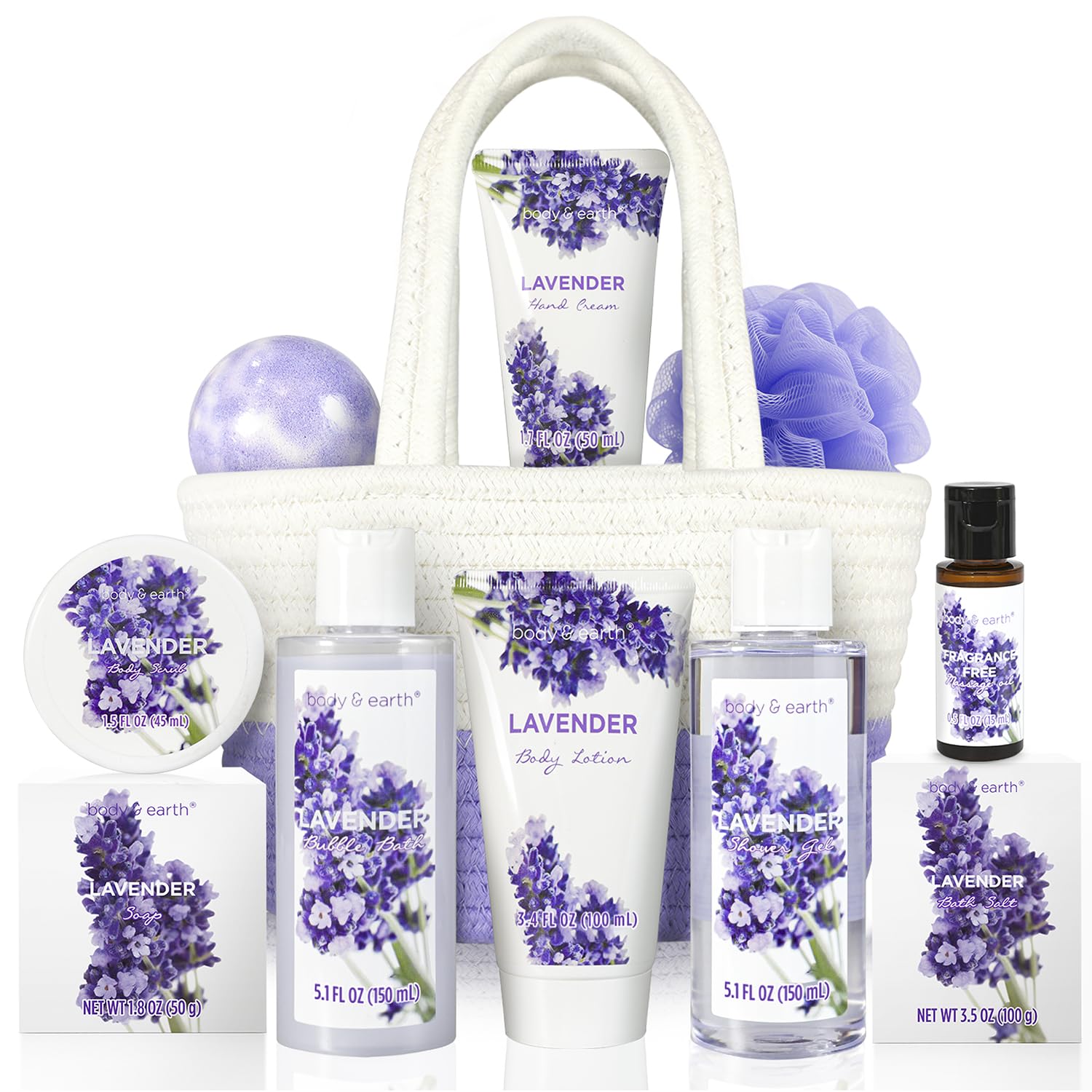 Spa Gift Baskets for Women – Body & Earth 11pcs Lavender Gift Sets with Bubble Bath, Shower Gel, Body Lotion, Birthday Gifts for Women, Spa Kit for Mom Gifts, Purple Gifts Spa Gift Baskets for Women – Body & Earth 11pcs Lavender Gift Sets with Bubble Bath, Shower Gel, Body Lotion, Birthday Gifts for Women, Spa Kit for Mom Gifts, Purple Gifts
