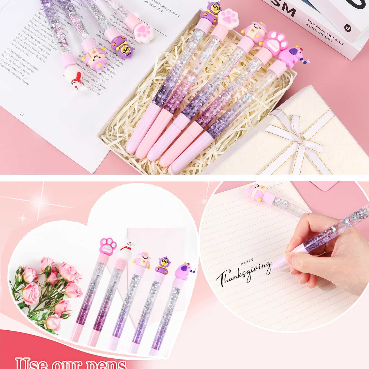 30 Penne Gel Con Topo Ciambella - Stilo Kawaii Per Bambini, Regalo Divertente Per Feste E Scuola - Foto 10