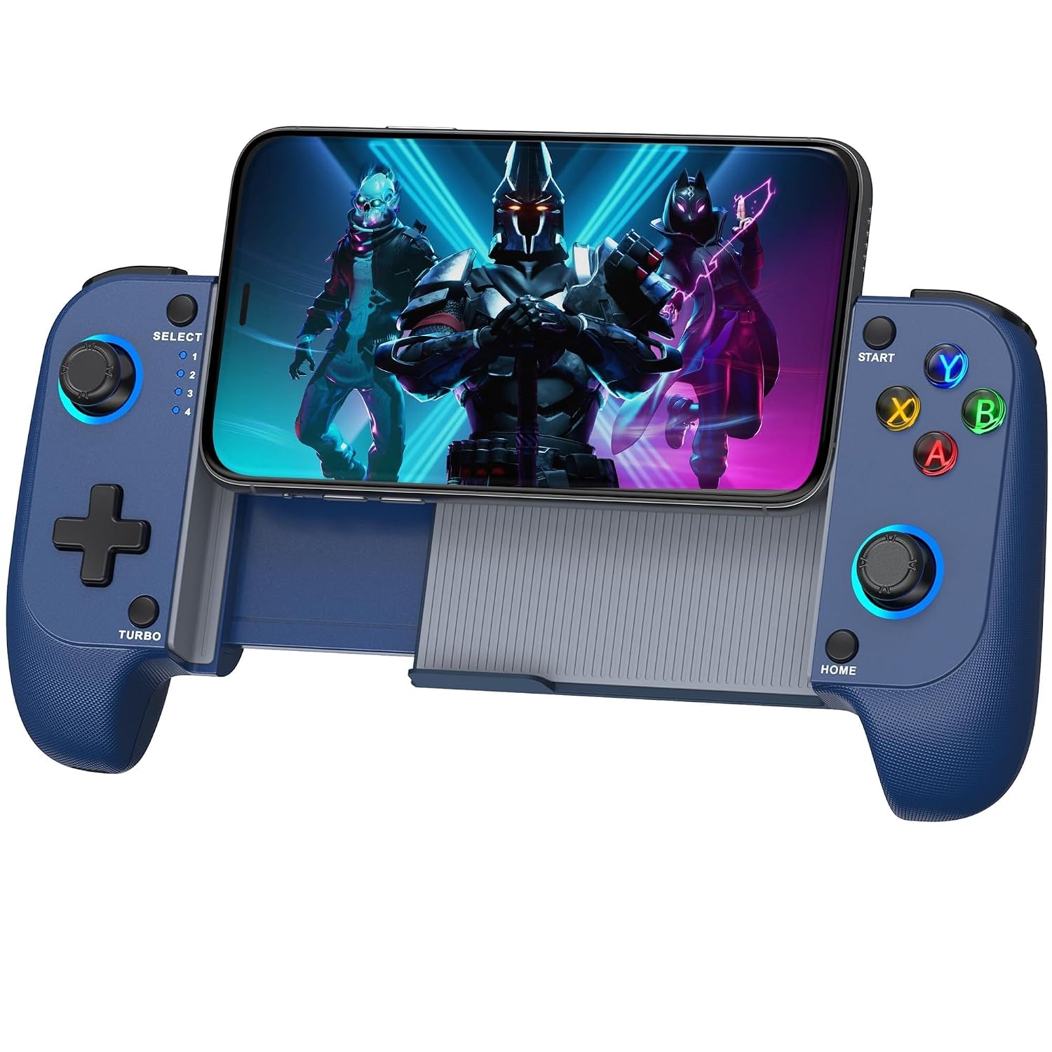 Elegamefy Mobile Phone Controller for iPhone/Android Support Mobile Phone Case with No Dead Zones Joystick LED Light Turbo Smartphone Controller