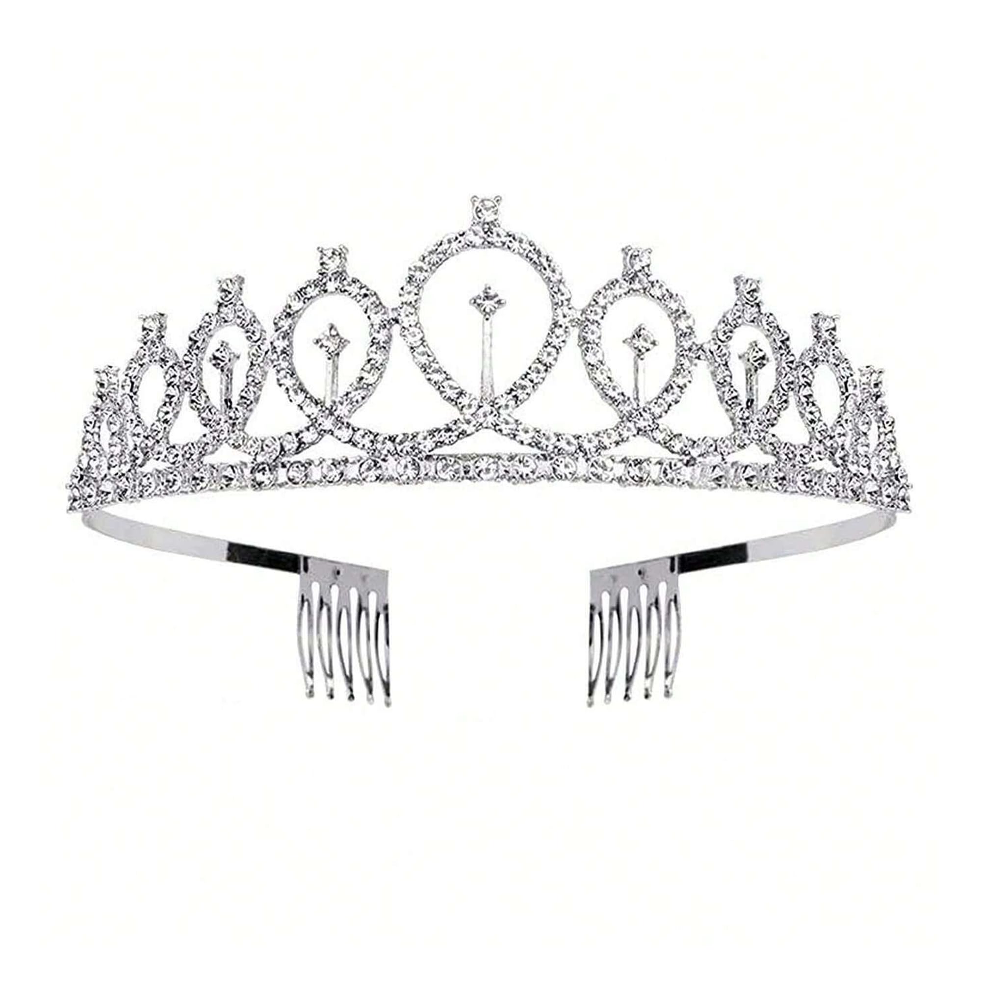 Crystal Tiara and Crown for Women - Stylish Headband with Comb, Rhinestone Tiara for Girls, Kids, Queen, Princess, Wedding, Bridal, Birthday Hair Accessories Gift