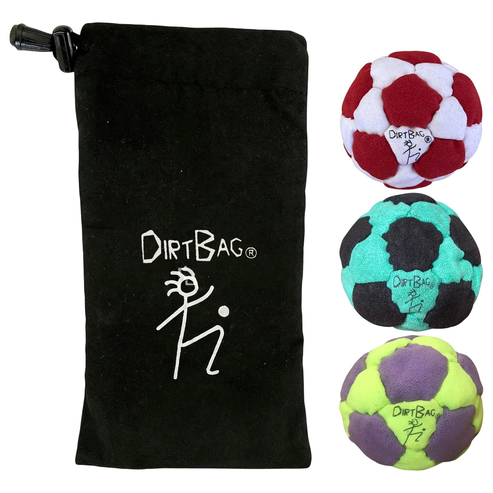 Dirt Bag Hacky Footbag Sack for Adults & Kids Professional Sand Filled Hacky Ball - Durable Dirt Footbags for Foot Sports, Beginners Outdoor (LY-E)