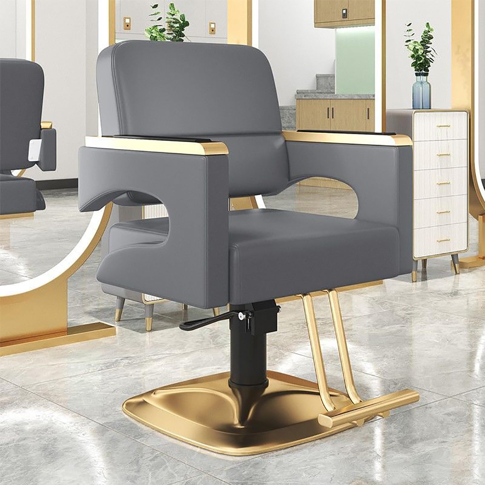 Hydraulic Barber Chair, 360 Degrees Swivel, Heavy-Duty Styling Chair for  Barbershop, Beauty Salon, Spa, Tattoo Equipment,D