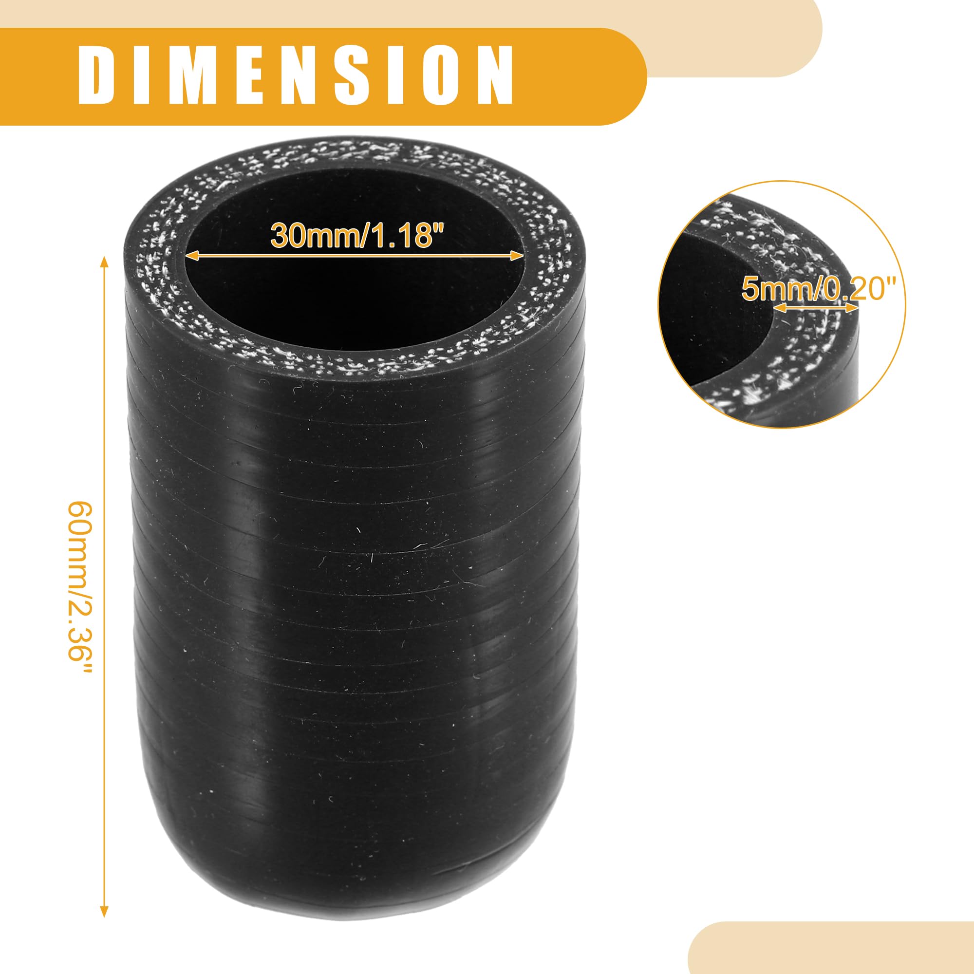Tappo Universale Per Tubi In Silicone 30mm X 60mm, Con Rinforzo In Poliestere 3 Strati, Blu, Per Sistemi Di Raffreddamento Auto, Refrigerante, Aria - 5