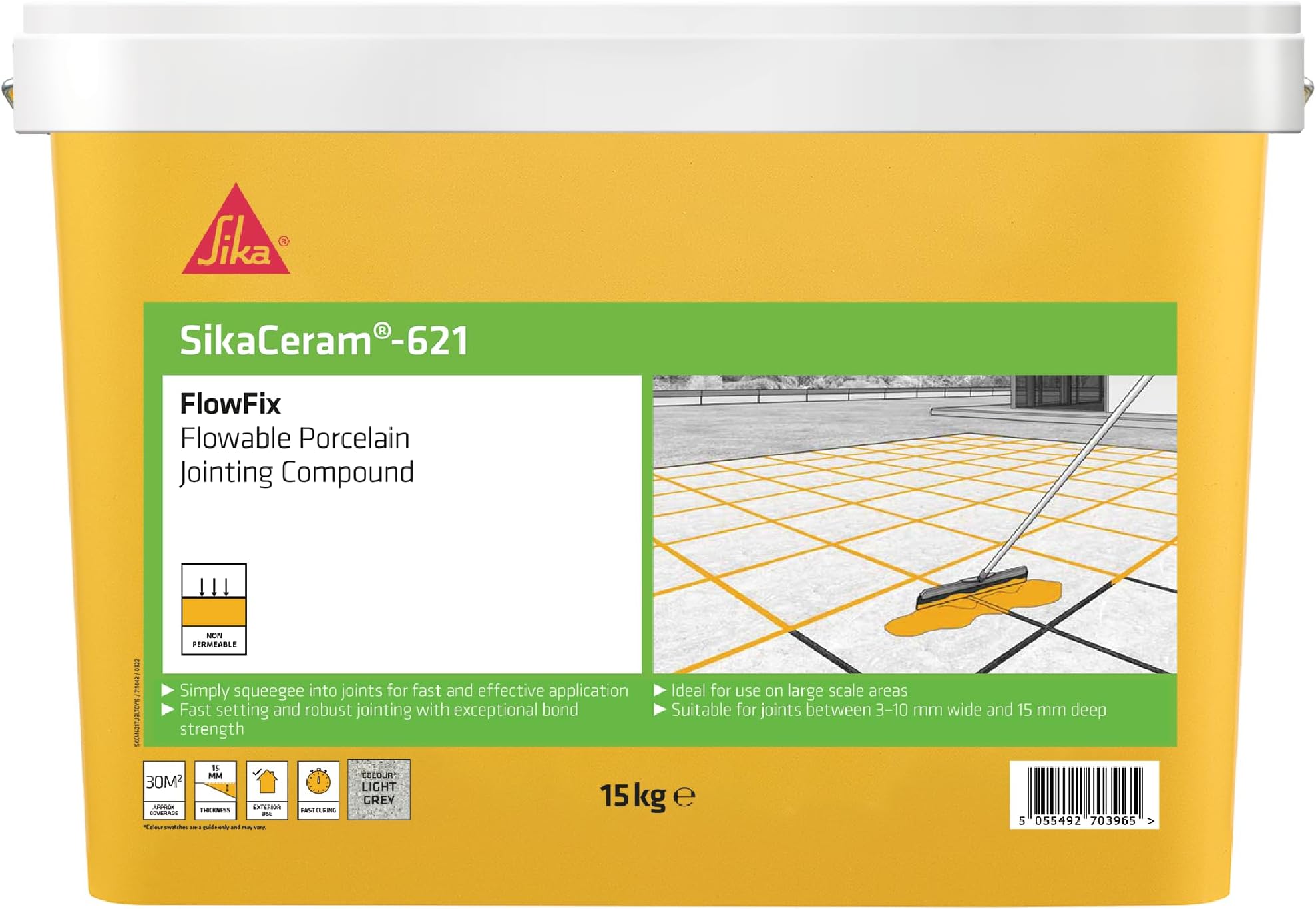 Sika SikaCeram 621 FlowFix Jointing Compound for Flowable Porcelain