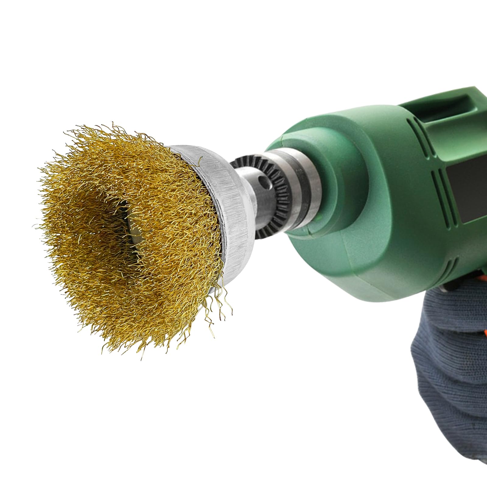 Set 60 Spazzole Metalliche Per Trapano - Ottone E Acciaio Con Codolo 1/4" Per Rimozione Ruggine E Vernice - Foto 2