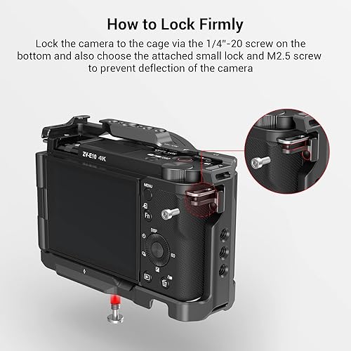 Miniatura 6 de SmallRig Jaula con placa de liberación rápida incorporada para Arca-Swiss y Cold Shoe para Sony ZV-E10-3531