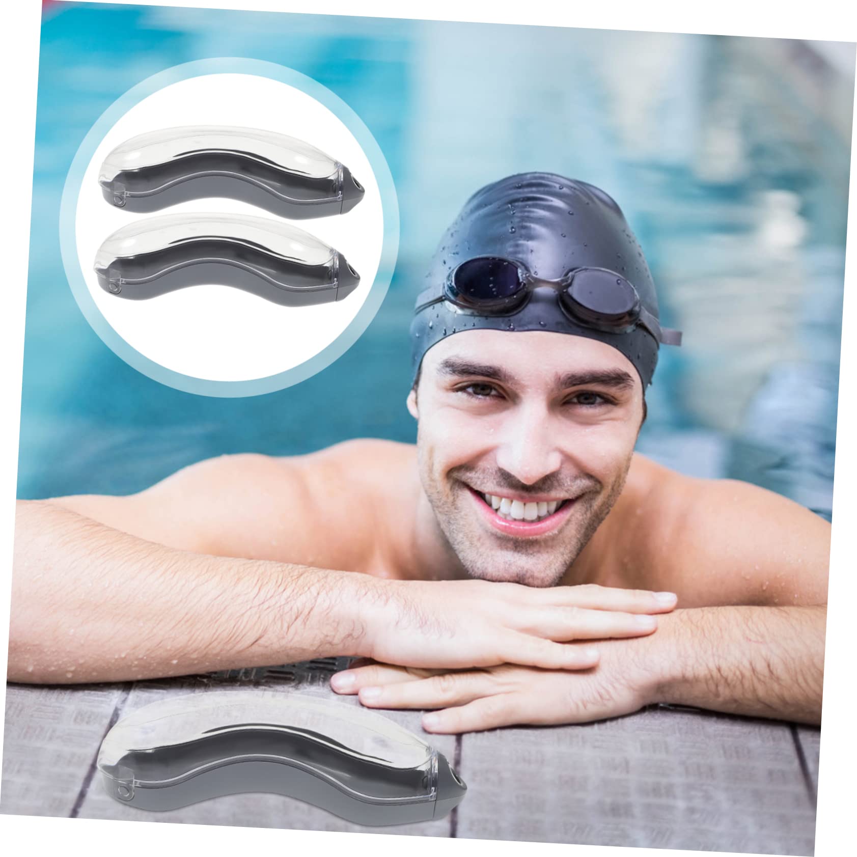 Homoyoyo 3 fundas para gafas de sol, organizador de almacenamiento transparente, contenedor de viaje, estuche para gafas de natación